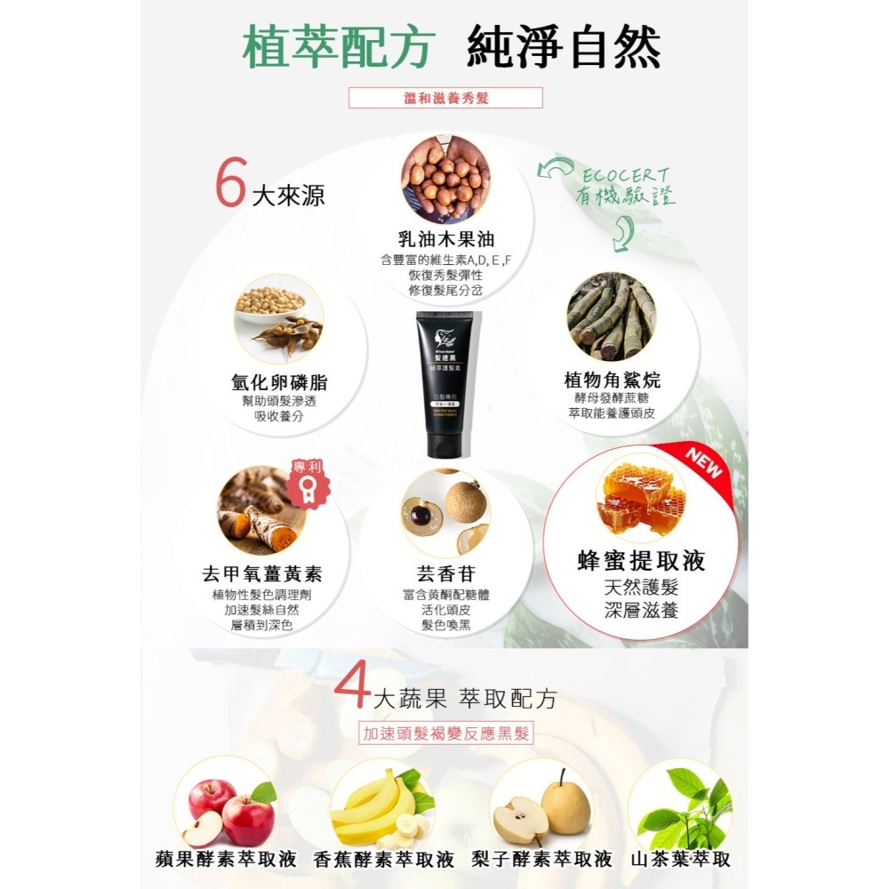 【➕🛒享折扣】髮速黑 植萃 【護髮素 90ml】【台灣製造、新版五代、非染劑、植萃配方、免沖洗、白髮剋星】-細節圖5