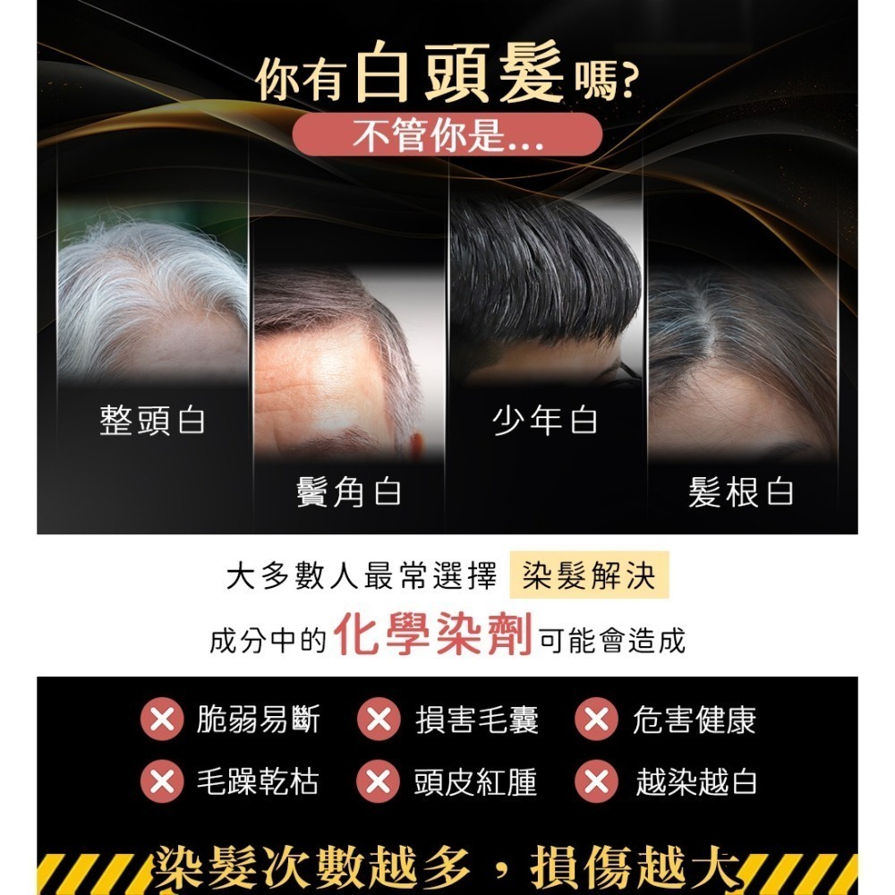 【➕🛒享折扣】髮速黑 植萃 【護髮素 90ml⚫4入組】【台灣製造、新版五代、非染劑、植萃配方、免沖洗、白髮剋星】-細節圖2