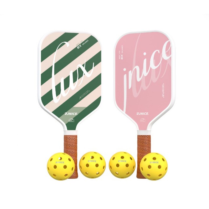 五羽倫比 JNICE 久奈司 路克斯 LUX 匹克球拍 雙拍套組 球拍*2+匹克球*4+收納包*1+握把皮*2-細節圖2