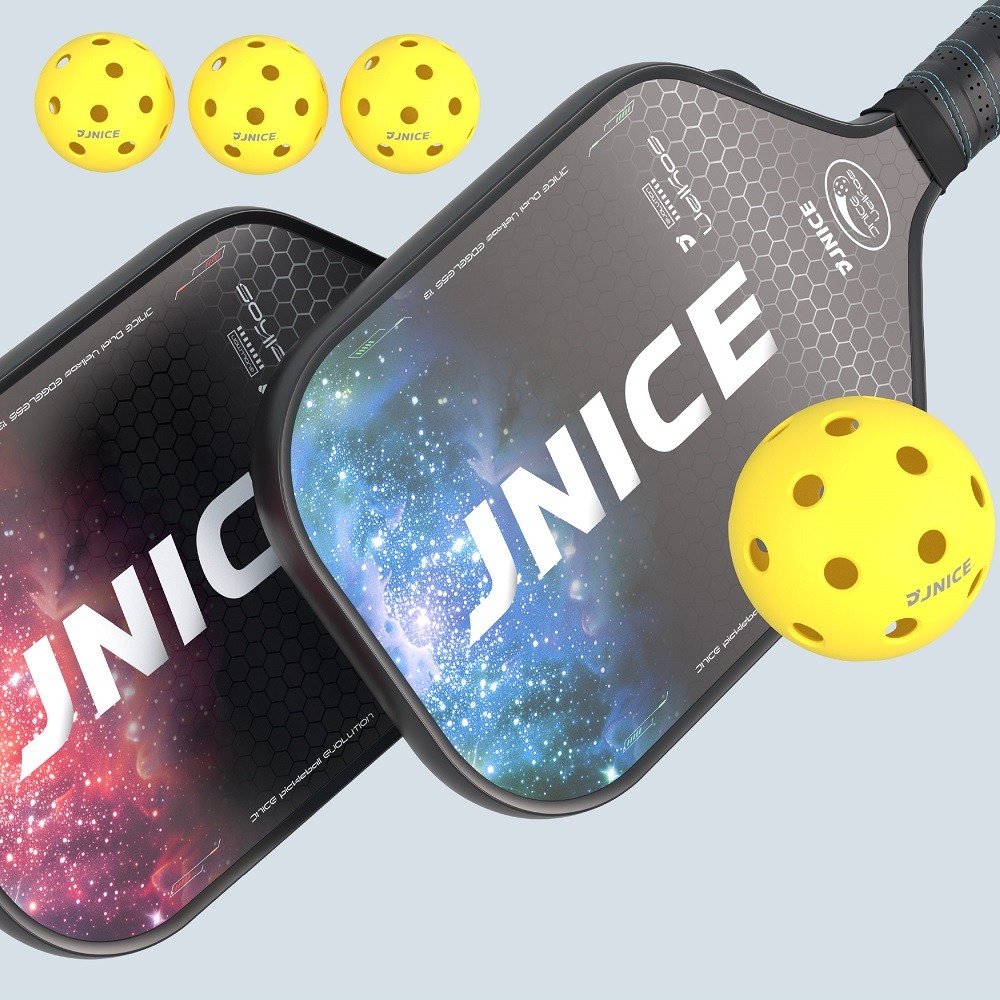 五羽倫比 JNICE 久奈司 星際 STARFIELD 匹克球拍 雙拍套組 球拍*2 匹克球*4 收納包*1 握把皮*2-細節圖3