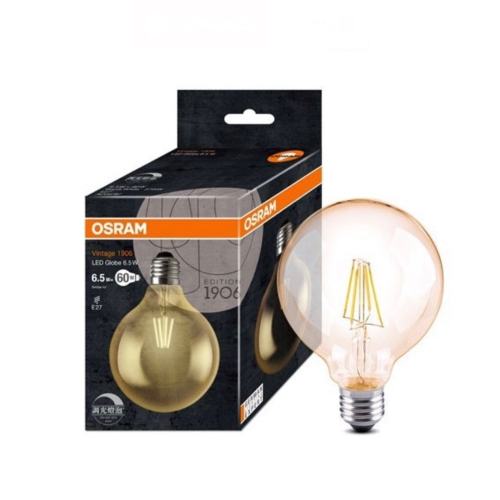 好商量~OSRAM 歐司朗 LED 6.5W 燈絲燈 E27 小珍珠 可調光 燈泡 鎢絲燈泡 黃光2700K