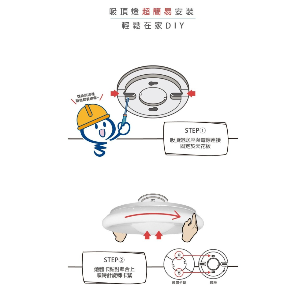 好商量~亮博士 LED 51.8W (單色) 56.8W LED開運吸頂燈(遙控款) 免運 防塵防水IP54 客廳燈-細節圖7