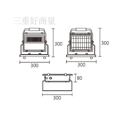 新莊好商量~KAOS 100W 充電式 太陽能 投射燈 手提燈 探照燈 露營燈 工作燈 防水投光燈 KSWL100-細節圖4