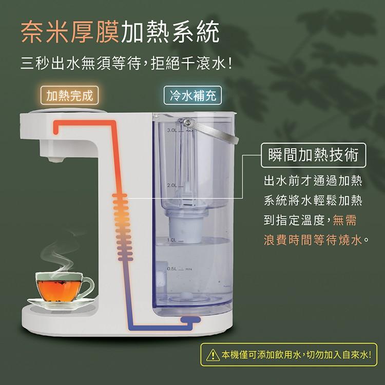 新莊好商量~HERAN 禾聯 3L瞬熱濾淨飲水機 (HWD-03SS010) 3L分離式水箱 3秒瞬間加熱 8段定量出水-細節圖2