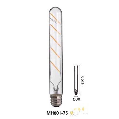 新莊好商量~MARCH LED 5W 燈絲燈 全電壓 E27 試管燈泡 燈管 MH801-75 黃光