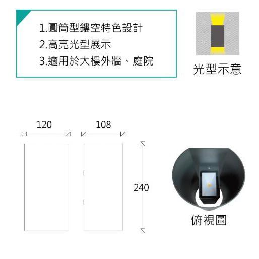 新莊好商量~舞光 LED 14W 壁燈 夏綠蒂 戶外 照明 裝潢 美觀 OD-2299 步道燈 庭園燈 防水驅動-細節圖3