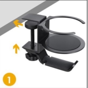 金屬材質桌邊杯架 夾桌型吊架 夾桌型杯架 用於 出租套房 學生宿舍 辦公室 工作室 電腦桌 可吊耳機 可吊手環 可吊手機-細節圖4