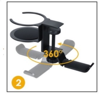 金屬材質桌邊杯架 夾桌型吊架 夾桌型杯架 用於 出租套房 學生宿舍 辦公室 工作室 電腦桌 可吊耳機 可吊手環 可吊手機-細節圖5