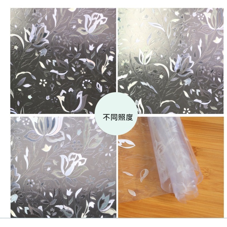 多種花紋可選 玻璃窗貼 無膠靜電多次玻璃窗貼紙 遮陽霧面貼膜 用於 浴室 辦公玻璃 窗戶 玻璃牆 防窺貼膜 DIY商品-細節圖4