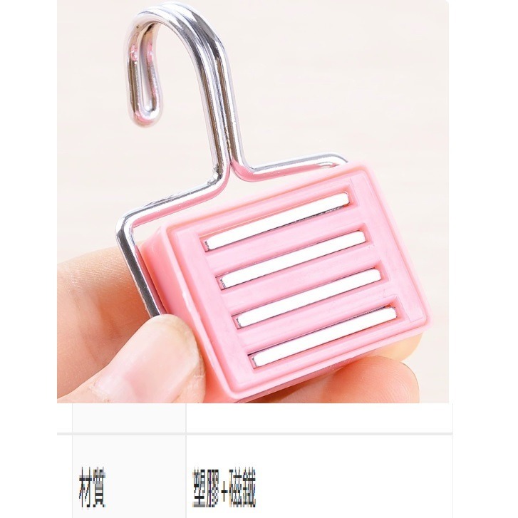 三色可選 方形吸鐵勾 磁鐵勾 膠殼吸勾 (不可用於會割傷面)  我是用於 鐵桌 桌腳 鐵架  鐵面 （非破壞性)-細節圖2