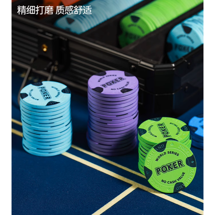 『Gambit』 德州撲克 高階陶瓷籌碼 套裝 專業 鋁箱 專用 撲克牌 Texas hold＇em 麻將 遊戲-細節圖5