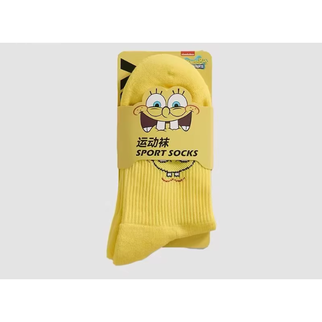 《4AM寅選》Kawasaki川崎 海綿寶寶聯名休閒襪 棉襪 運動襪 球襪 聯名 海綿寶寶 派大星-規格圖9