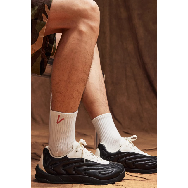 《4AM寅選》 Veidoorn維動 疾馳休閒運動鞋 平底鞋 黑武士 板鞋 增高 運動-細節圖9