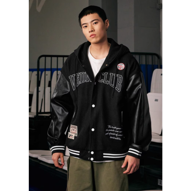 《4AM寅選》 Veidoorn維動 熱浪 棒球外套 部分現貨速發 官方正品 美式 舒適 潮流 穿搭 籃球 夾克 外套-細節圖4