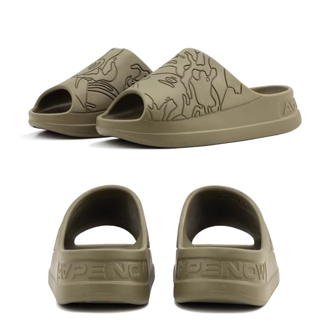 《4AM寅選》 Aape 迷彩花紋拖鞋 bape 猿人 運動拖鞋 防水 恢復拖鞋 戶外 防滑-細節圖6