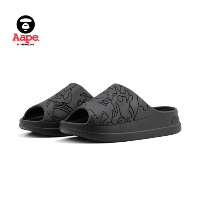 《4AM寅選》 Aape 迷彩花紋拖鞋 bape 猿人 運動拖鞋 防水 恢復拖鞋 戶外 防滑-規格圖9