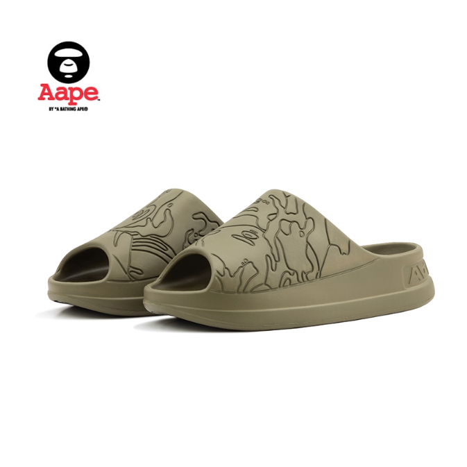 《4AM寅選》 Aape 迷彩花紋拖鞋 bape 猿人 運動拖鞋 防水 恢復拖鞋 戶外 防滑-規格圖9