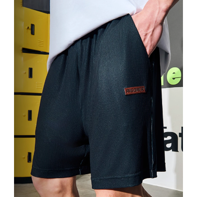 《4AM寅選》 Rigorer準者 針織透氣短褲 籃球褲 官方正品 短褲 運動 寬鬆 穿搭 網眼 透氣 男女通用 嘻哈-細節圖3