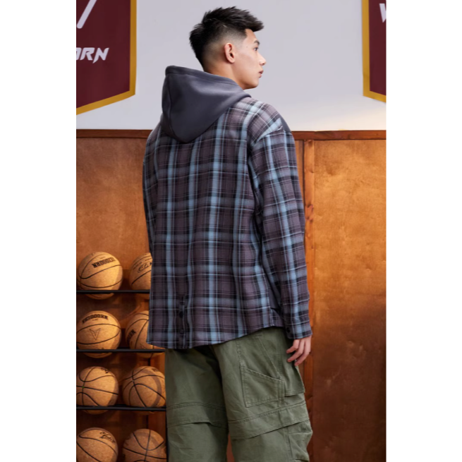 《4AM寅選》 Veidoorn維動 熾焰拼接帽T 官方正品 美式 舒適 潮流 穿搭 連帽衛衣-細節圖7