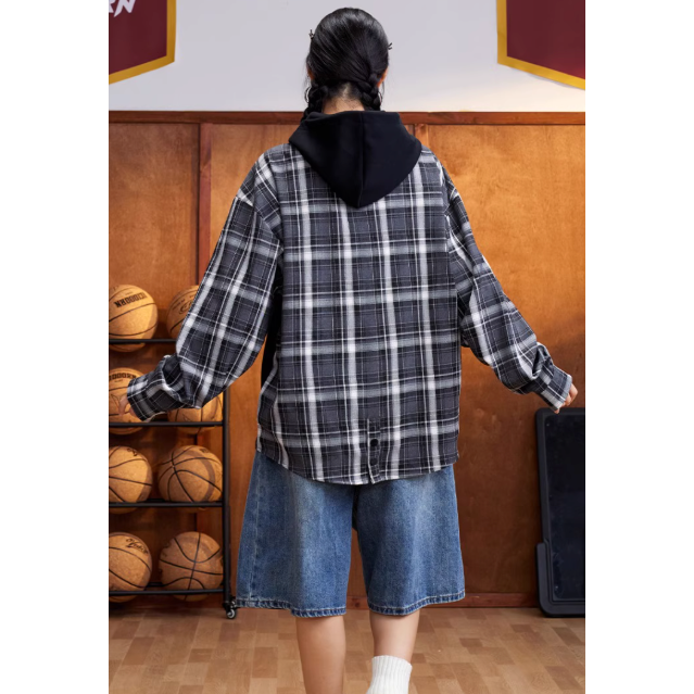 《4AM寅選》 Veidoorn維動 熾焰拼接帽T 官方正品 美式 舒適 潮流 穿搭 連帽衛衣-細節圖8