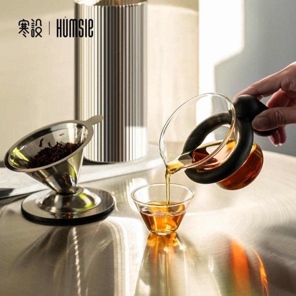 《4AM寅選》寒設Humsle 隱士快客杯 磁吸 斗笠 茶水分離 潮流 茶具 泡茶 飲茶 禮盒 官方正品 儀式感-細節圖3