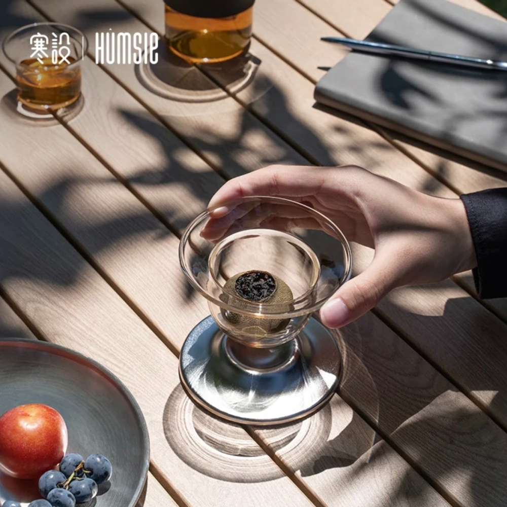 《4AM寅選》寒設Humsle 便攜式快客杯 磁吸 斗笠 茶水分離 潮流 茶具 泡茶 飲茶 禮盒 官方正品 儀式感-細節圖5