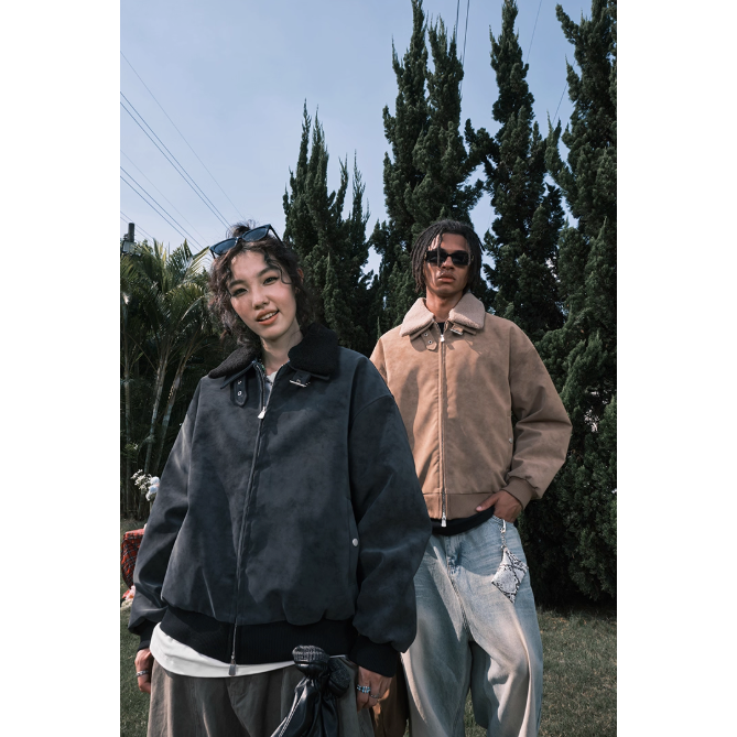 《4AM寅選》 Nuthink 美式復古翻領外套 官方正品 美式 舒適 潮流 穿搭 工裝 夾克 外套-細節圖3