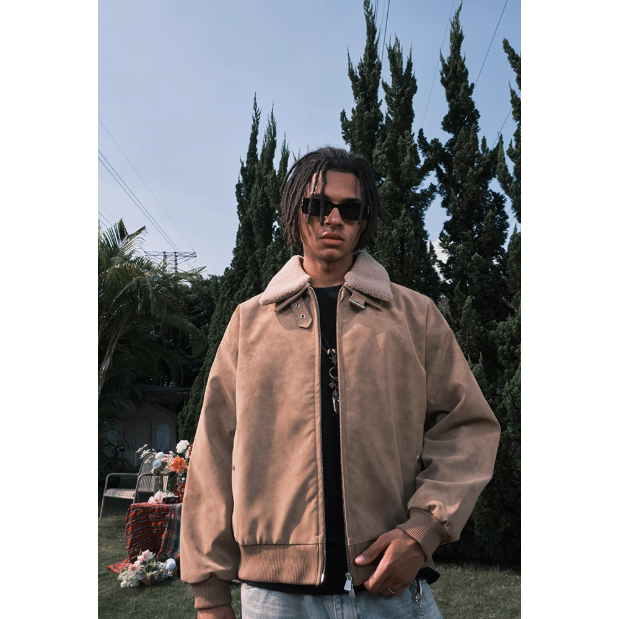 《4AM寅選》 Nuthink 美式復古翻領外套 官方正品 美式 舒適 潮流 穿搭 工裝 夾克 外套-細節圖4