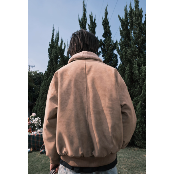 《4AM寅選》 Nuthink 美式復古翻領外套 官方正品 美式 舒適 潮流 穿搭 工裝 夾克 外套-細節圖5