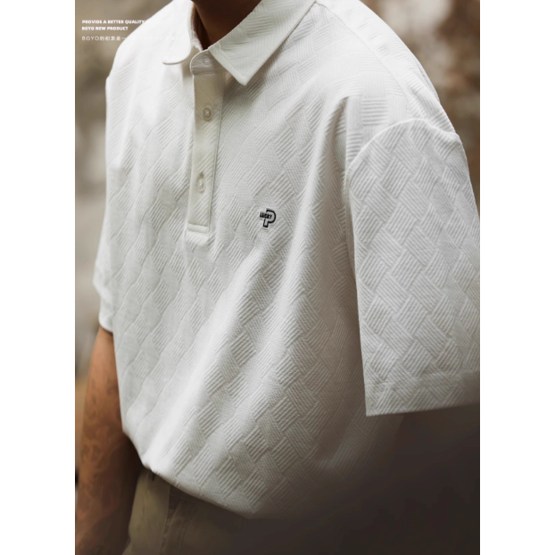 《4AM寅選》 BGYO鹿起 美式方格polo衫 官方正品 美式 男女 純棉 刺繡 圓領 寬鬆 舒適親膚 短袖-細節圖2