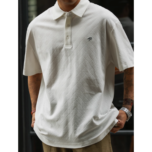 《4AM寅選》 BGYO鹿起 美式方格polo衫 官方正品 美式 男女 純棉 刺繡 圓領 寬鬆 舒適親膚 短袖-細節圖5