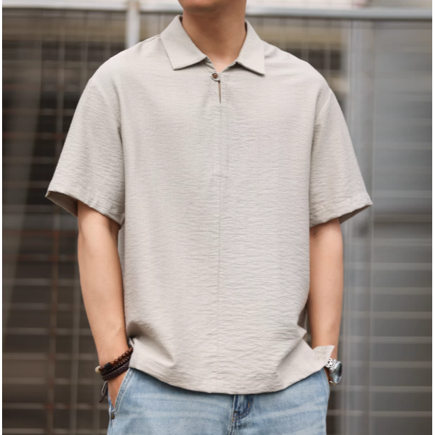 《4AM寅選》 BGYO鹿起 美式方格polo衫 官方正品 美式 男女 純棉 刺繡 圓領 寬鬆 舒適親膚 短袖-規格圖8