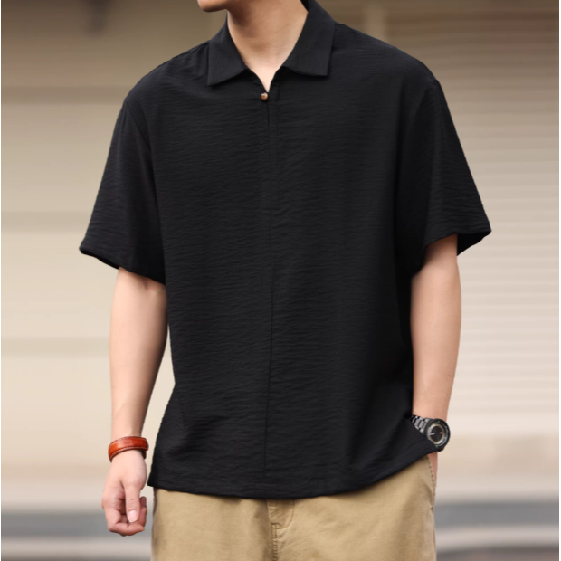 《4AM寅選》 BGYO鹿起 美式方格polo衫 官方正品 美式 男女 純棉 刺繡 圓領 寬鬆 舒適親膚 短袖-規格圖8