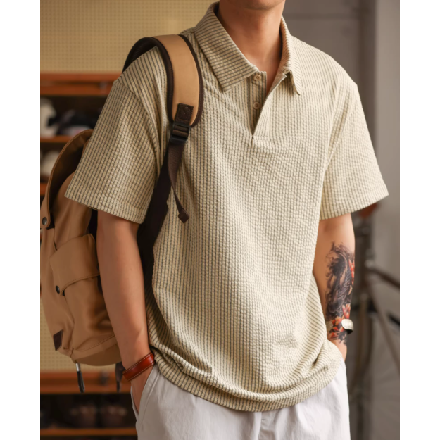 《4AM寅選》 BGYO鹿起 美式方格polo衫 官方正品 美式 男女 純棉 刺繡 圓領 寬鬆 舒適親膚 短袖-規格圖8