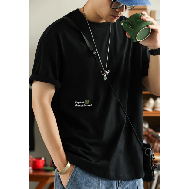 《4AM寅選》 BGYO鹿起 美式休閒刺繡棉T 官方正品 美式 男女 純棉 刺繡 圓領 寬鬆 舒適親膚 短袖-細節圖3