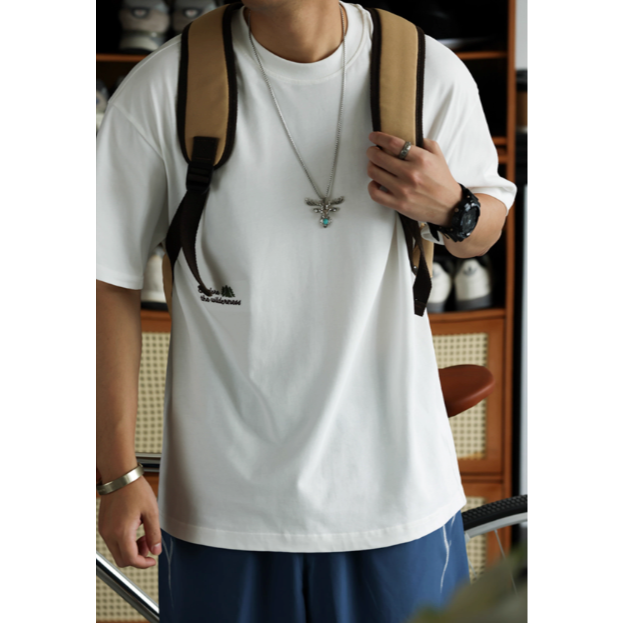 《4AM寅選》 BGYO鹿起 美式休閒刺繡棉T 官方正品 美式 男女 純棉 刺繡 圓領 寬鬆 舒適親膚 短袖-細節圖2