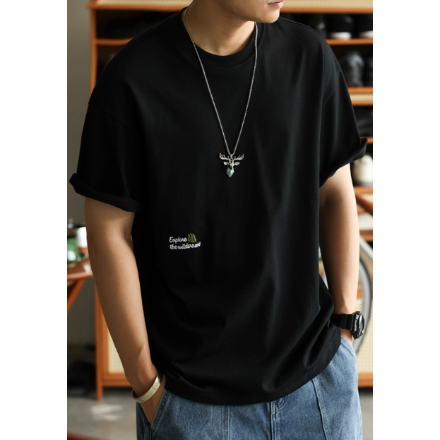 《4AM寅選》 BGYO鹿起 美式休閒刺繡棉T 官方正品 美式 男女 純棉 刺繡 圓領 寬鬆 舒適親膚 短袖-細節圖5