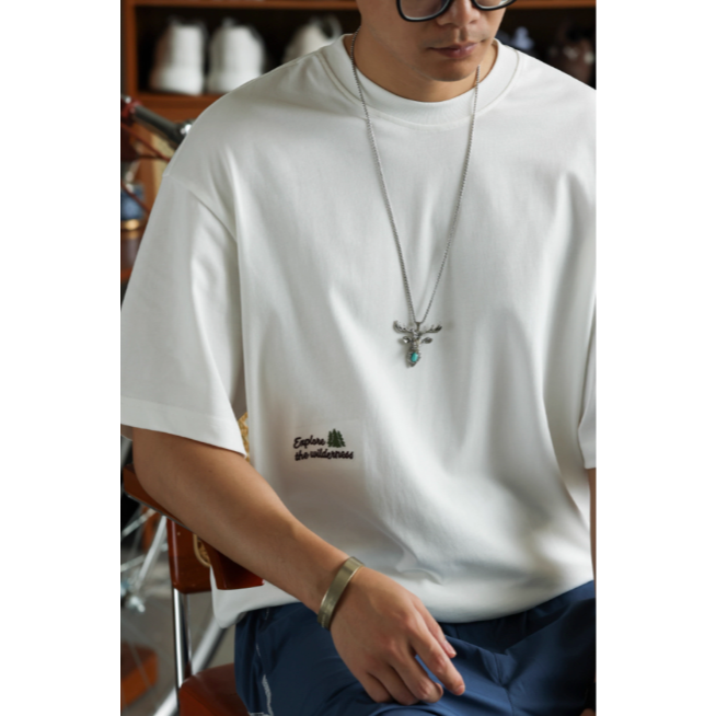 《4AM寅選》 BGYO鹿起 美式休閒刺繡棉T 官方正品 美式 男女 純棉 刺繡 圓領 寬鬆 舒適親膚 短袖-細節圖6