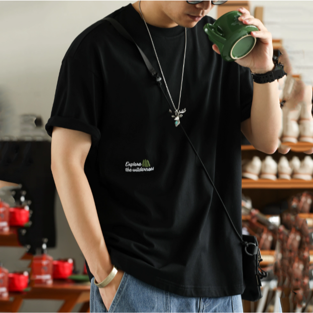 《4AM寅選》 BGYO鹿起 美式休閒刺繡棉T 官方正品 美式 男女 純棉 刺繡 圓領 寬鬆 舒適親膚 短袖-細節圖8