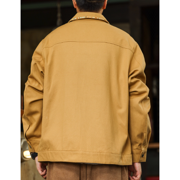 《4AM寅選》 BGYO鹿起 美式工裝外套 官方正品 美式 男女 純棉 外套 舒適親膚 Vintage 翻領-細節圖5