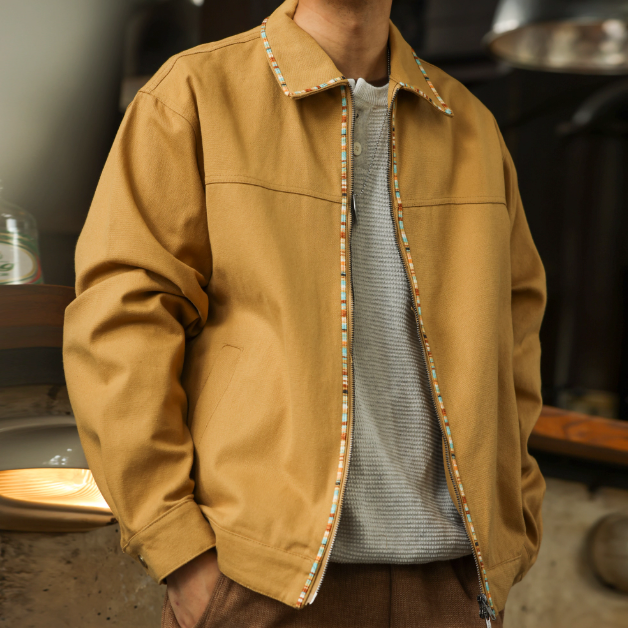 《4AM寅選》 BGYO鹿起 美式工裝外套 官方正品 美式 男女 純棉 外套 舒適親膚 Vintage 翻領-細節圖9