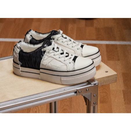 《4AM寅選》 Veidoorn維動 拼跡板鞋 小白鞋 黑武士 板鞋 解構板鞋 增高 運動 滑板鞋 帆布鞋-細節圖4