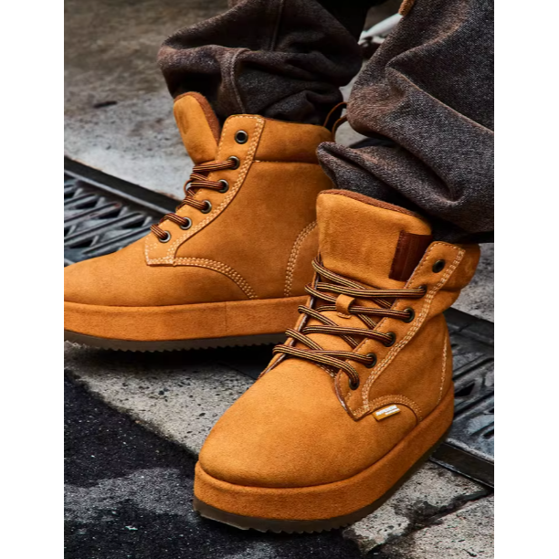 《4AM寅選》 AAPE 復古絨面黃靴 大黃靴 厚底鞋 休閒鞋 舒適 潮流 猿人 冬季鞋-細節圖6