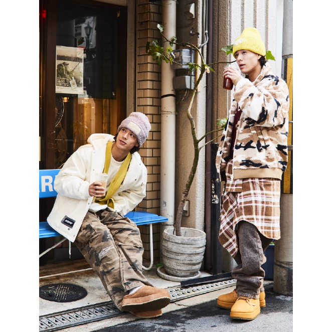 《4AM寅選》 AAPE 復古絨面穆勒拖鞋 半拖鞋 厚底鞋 休閒鞋 舒適 潮流 猿人 冬季鞋 一腳蹬-細節圖2