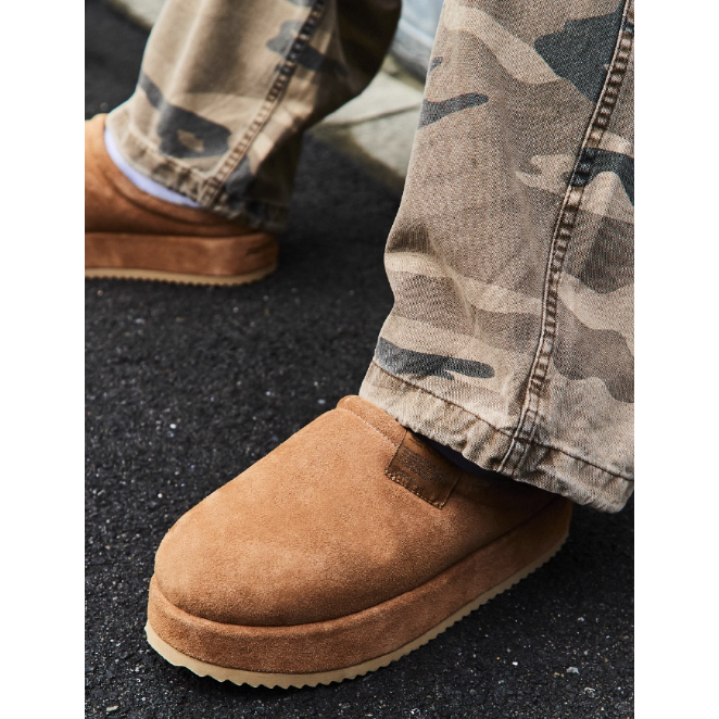 《4AM寅選》 AAPE 復古絨面穆勒拖鞋 半拖鞋 厚底鞋 休閒鞋 舒適 潮流 猿人 冬季鞋 一腳蹬-細節圖3