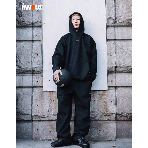 《4AM寅選》 iNNOUT 連帽標語運動套裝 官方正品 美式 男女 棉 寬鬆 舒適親膚 帽T-細節圖4