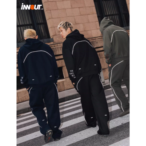 《4AM寅選》 iNNOUT 連帽標語運動套裝 官方正品 美式 男女 棉 寬鬆 舒適親膚 帽T-細節圖5