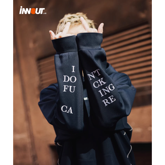 《4AM寅選》 iNNOUT 連帽標語運動套裝 官方正品 美式 男女 棉 寬鬆 舒適親膚 帽T-細節圖7