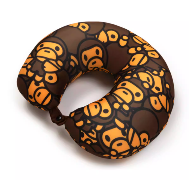 《4AM寅選》 AAPE 卡通小猴旅行頸枕 護頸 旅行 旅遊 飛機睡覺-細節圖4