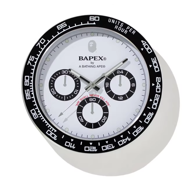 《4AM寅選》 BAPE Daytona三眼掛鐘 時鐘 掛鐘 家飾 家裝 迪通拿 造型-細節圖2